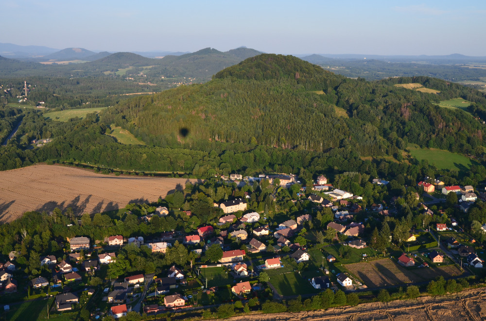 pohled z výšky balonu