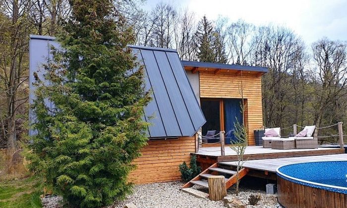 Wellness chatička Těšíkov - bazén a sauna