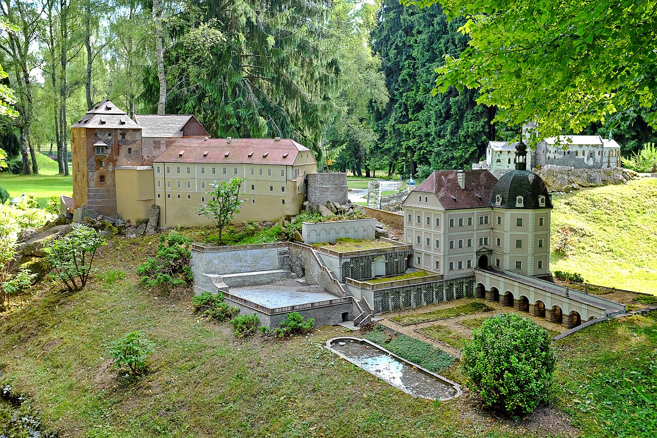 park with miniatures in Mariánské Lázně
