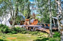 Glamping Mileč - IGLOO - sauna a koupací sud
